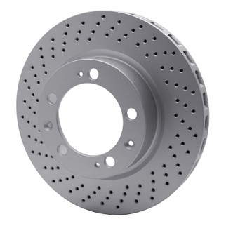 DFC 94-98 Porsche 911 Left Front Drilled GeoSPEC Coated Rotor