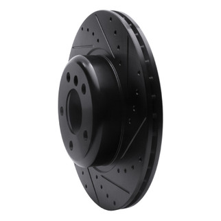 R1 11-16 BMW 528I xDrive Front Right Drilled & Slotted Black Brake Rotor