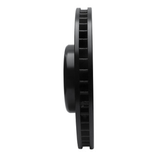 R1 10-18 BMW 535I GT Right Front Drilled & Slotted Black Brake Rotor