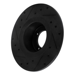 R1 67-76 BMW 1600 Front Right Drilled & Slotted Black Brake Rotor