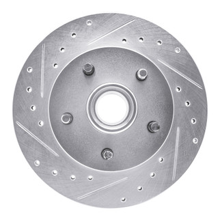 R1 1983-1997 Ford Ranger (USA/Canada) Front Left Drilled & Slotted Silver Brake Rotor