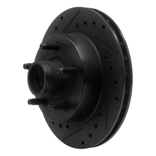 R1 83-94 Ford Ranger (USA/Canada) Front Left Drilled & Slotted Black Brake Rotor