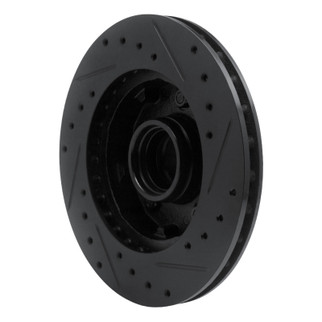 R1 83-94 Ford Ranger (USA/Canada) Front Left Drilled & Slotted Black Brake Rotor