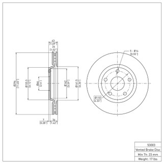 DFC 04-12 Chevrolet Malibu Front Brake Rotor