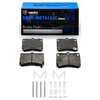 R1 90-02 Ford ASPIRE Front Semi Met Pads & Hardware Kit