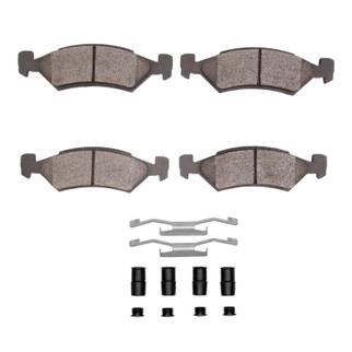 R1 81-89 Chrysler LeBaron Front Semi Met Pads & Hardware Kit