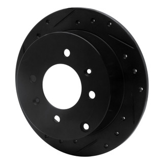 R1 99-06 Hyundai Sonata Rear Left Drilled & Slotted Black Brake Rotor