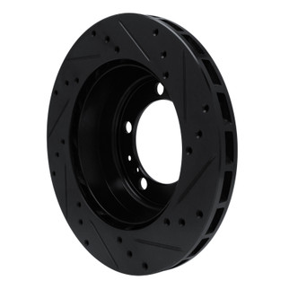 R1 91-97 Porsche 911 Right Rear Drilled & Slotted Black Brake Rotor