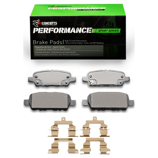 R1 08-13 Nissan Rogue Rear Performance Sport Pads & Hardware Kit