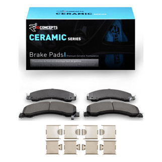 R1 08-25 Dodge Ram 4500 Front/Rear Ceramic Pads & Hardware Kit