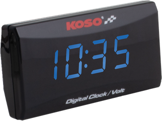 Super Slim Clock / Volt Meter Blue Display