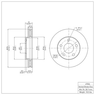 DFC 90-97 Buick Park Avenue Front Brake Rotor