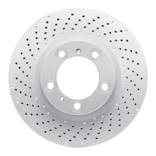 DFC 09-23 Porsche 718 Cayman Left Front Drilled GeoSPEC Coated Rotor