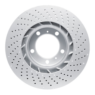 DFC 09-23 Porsche 718 Cayman Left Front Drilled GeoSPEC Coated Rotor