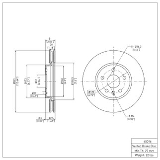 DFC 10-25 Buick Regal Front Brake Rotor