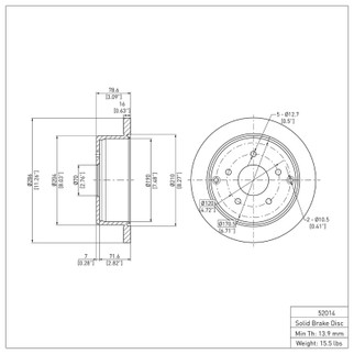 DFC 04-04 Pontiac GTO Rear Brake Rotor