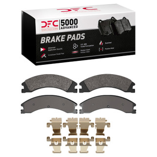 DFC 08-25 Ford E-450 Super Duty Rear 5000 Advanced Semi Metallic Brake Pads and Hardware Kit