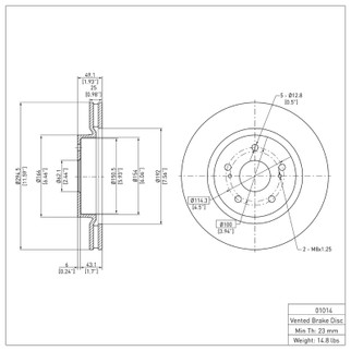DFC 06-17 Suzuki Grand Vitara Front Brake Rotor