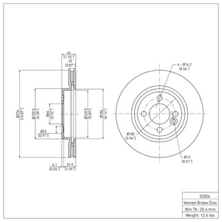 DFC 02-08 Mini Cooper (Excl Clubman) Front Brake Rotor