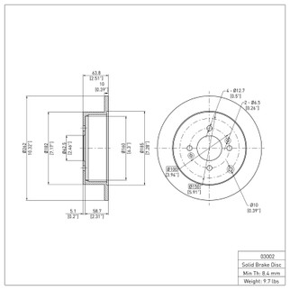 DFC 06-12 Dodge Attitude (Mexico) Rear Brake Rotor