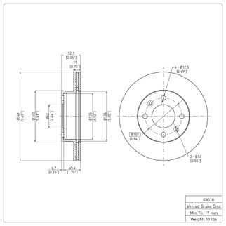 DFC 03-06 Dodge Verna (Mexico) Front Brake Rotor