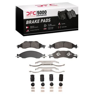 DFC 07-09 Ford Expedition Front 5000 Advanced Semi Metallic Brake Pads and Hardware Kit