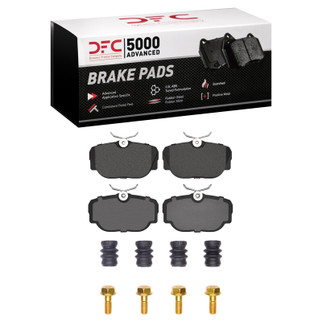 DFC 94-02 Land Rover Range Rover Rear 5000 Advanced Low Metallic Brake Pads and Hardware Kit