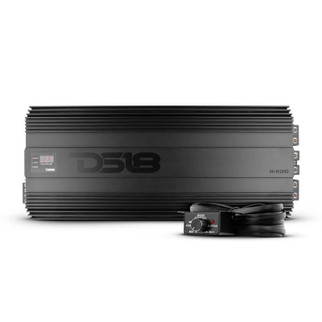 DS18 1-Channel Amp 18000 Burst/0.67ohm 10000/1ohm 5800/2ohm 3500/4ohm Watts RMS w/ Voltmeter Red