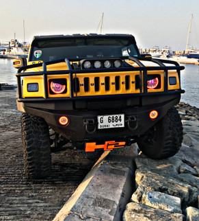 Oracle 03-10 Hummer H2 LED Fog Light Halo Kit - Red