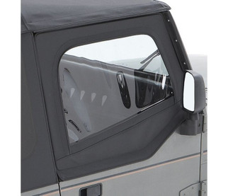 Bestop 88-95 Jeep Wrangler YJ Fabric Door Skins (Black Denim)