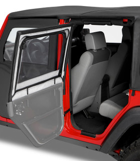 Bestop 97-06 Jeep Wrangler TJ Element Upper Doors (Black Diamond)