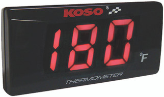 Super Slim Temperature Gauge Red Display