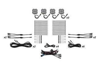 Diode Dynamics Rock Light - Red/White - M8 12-Pack