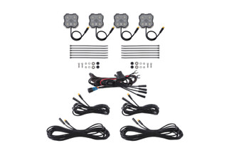 Diode Dynamics Rock Light - Red/White - M8 4-Pack