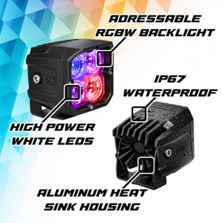 XKGlow XKmax RGBW Addressable Cube Light - Driving Beam