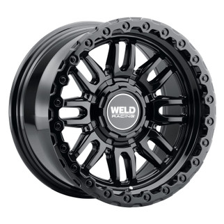 Weld Off-Road Swift 17x9in - 8x180 BP - ET-12 - 124.3mm CB - Gloss Black Wheel & Ring