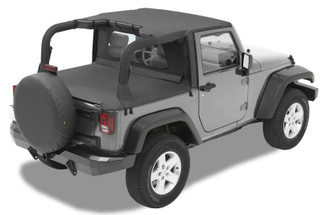 Bestop 07-09 Jeep Wrangler JK 2-Door Header Targa Bikini (Black Diamond)