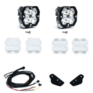 Baja Designs 21-25 Ford Bronco (22-25 Raptor) Squadron Sport 2.0 A-Pillar Kit Tgl (Spot) - Clear