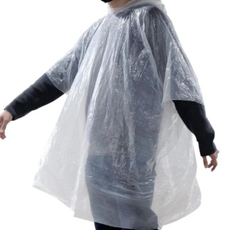 Rays Foldable Poncho Transparent White / Blue Case