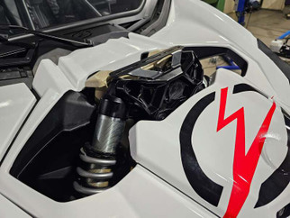 Elektric Offroad 2017+ Can Am X3 Maverick Front Shock Mount Brace W/ Light Mount Anodized Gun Metal
