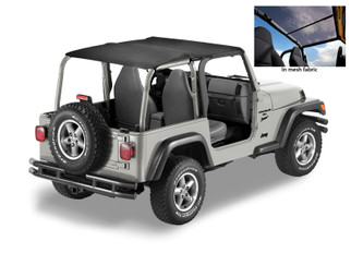 Bestop 97-02 Jeep Wrangler TJ Header Safari Bikini (Mesh)