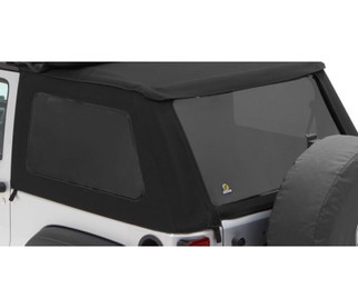Bestop 07-18 Jeep Wrangler JK 2-Door Window Set (Premium Black Twill Fits Trektop 56922)