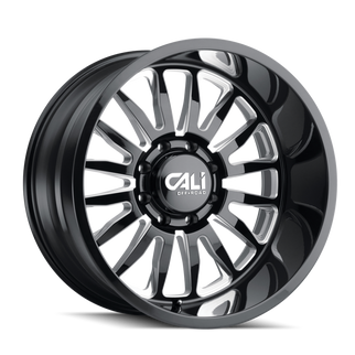 Cali Off-Road 9110 Summit 20x10 / 8x180 BP / -25mm Offset / 124.1mm Hub Gloss Black Milled Wheel