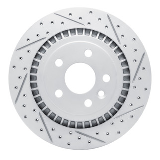 R1 10-17 Volvo Xc60 Rear Right Drilled & Slotted Geo-Carbon Rotor