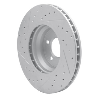 R1 02-08 BMW 760Li Front Right Drilled & Slotted Geo-Carbon Rotor