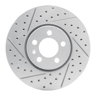 R1 98-18 Audi A1 (Mexico) Front Left Drilled & Slotted Geo-Carbon Rotor