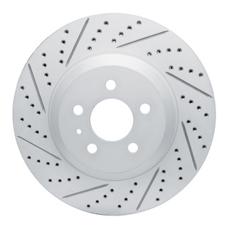 R1 17-25 Tesla Model 3 Front Left Drilled & Slotted Geo-Carbon Rotor