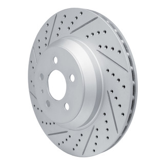R1 17-25 Tesla Model 3 Front Left Drilled & Slotted Geo-Carbon Rotor