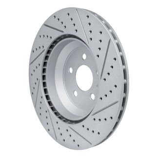 R1 17-25 Tesla Model 3 Front Left Drilled & Slotted Geo-Carbon Rotor