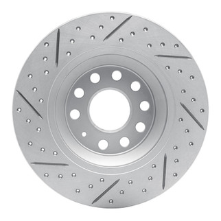 R1 16-25 Audi Q3 Rear Right Drilled & Slotted Geo-Carbon Rotor